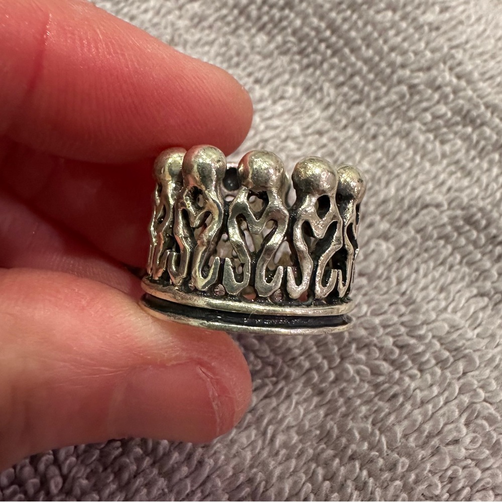 Sterling Silver Crown Ring in Size 7